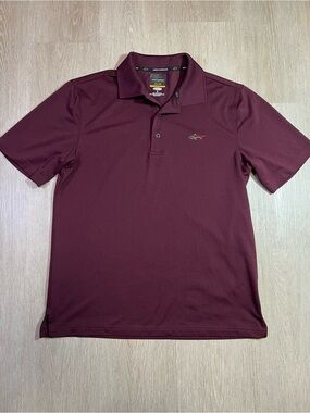 Greg Norman Tasso Elba Performance Golf Polo Shirt Burgundy Men's Small
